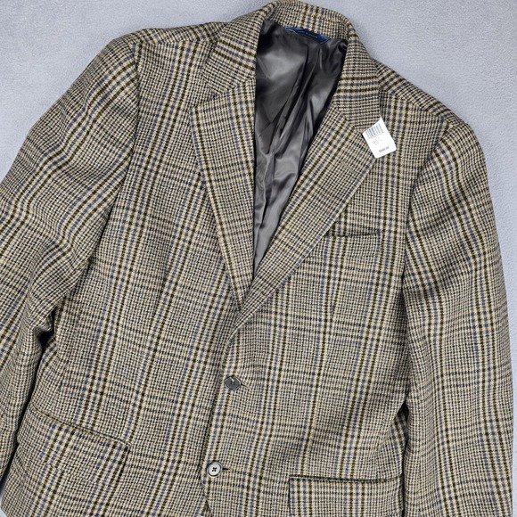 Brooks Brothers Other - Brooks Brothers Sport Coat Blazer Mens 40S Beige Wool Check Tweed Slim Fit